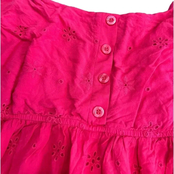 Torrid Raspberry Pink Button Front Eyelet Tank Top 3X - Picture 4 of 6